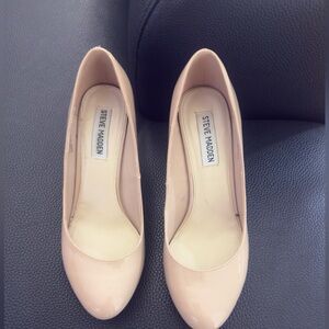 Steve Madden Blush Patent Round-Toe Pumps